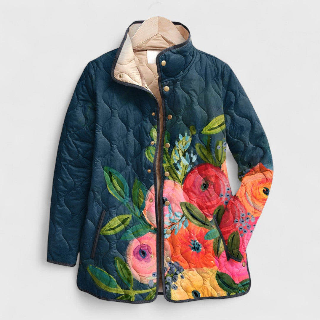Shirley – Quilted Jacket in Vintage Floral Pattern