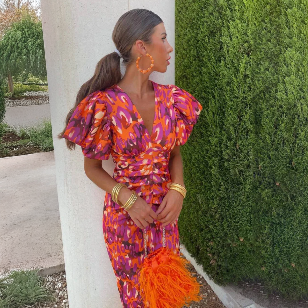 Danuta | Colorful Ruffled Dress