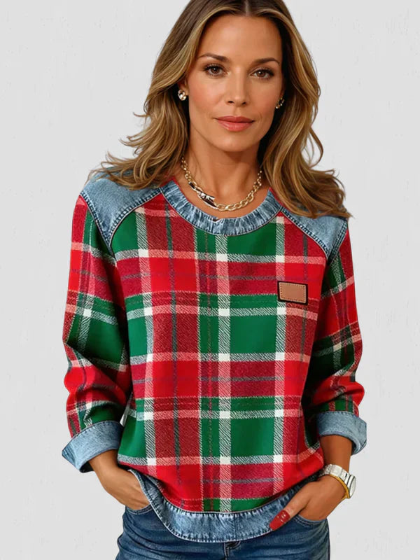 CELESTIA | CHECKERED SWEATSHIRT