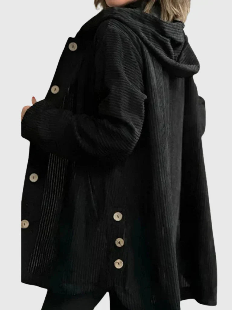 Claudine | Corduroy Hooded Jacket
