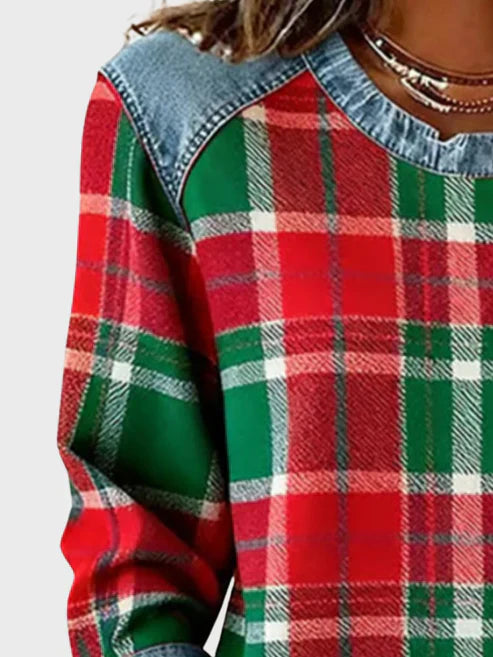 CELESTIA | CHECKERED SWEATSHIRT