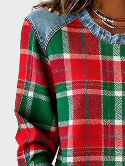 CELESTIA | CHECKERED SWEATSHIRT