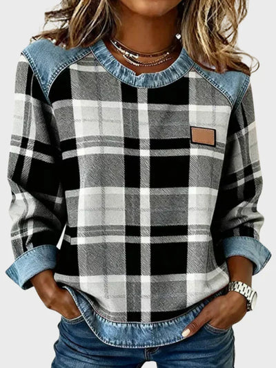 CELESTIA | CHECKERED SWEATSHIRT