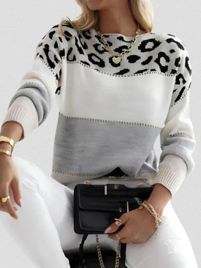 Emma | Leopard Accent Sweater