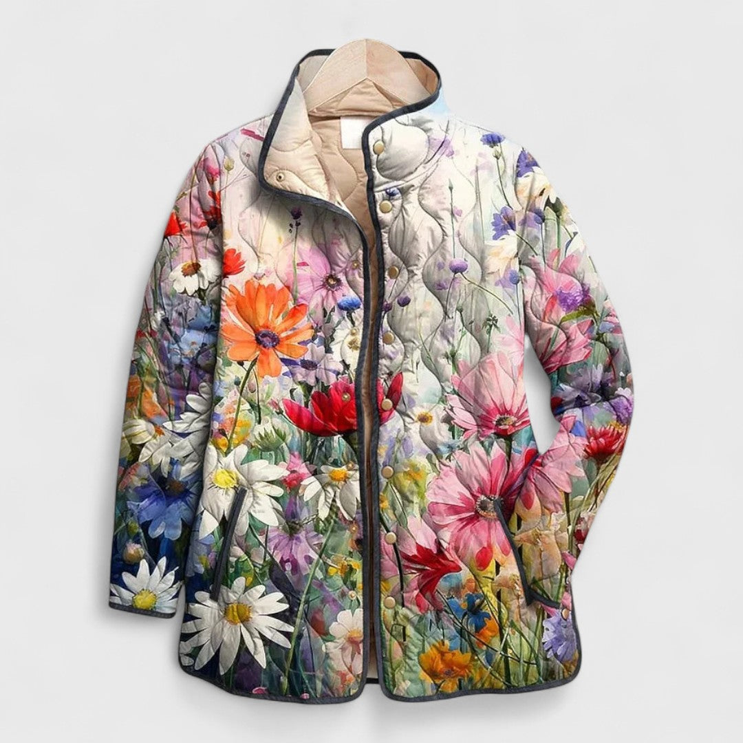 Shirley – Quilted Jacket in Vintage Floral Pattern
