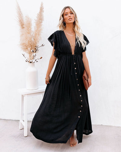 Audra | Boho V-Neck Kimono Beach Cover-Up Dress