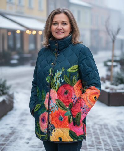 Shirley – Quilted Jacket in Vintage Floral Pattern