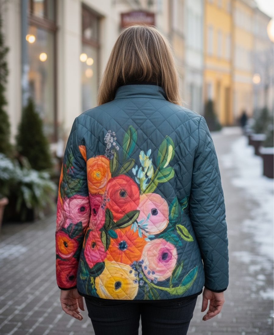 Shirley – Quilted Jacket in Vintage Floral Pattern